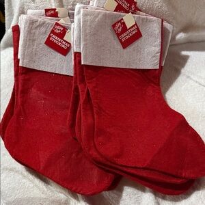 Holiday Style Red and White Christmas Stocking Set/20